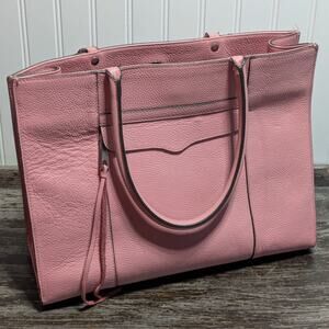 Rebecca Minkoff Pink Leather Large Tote Shoulder Bag
